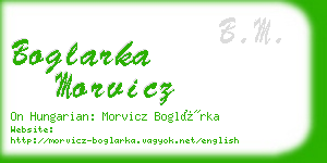 boglarka morvicz business card